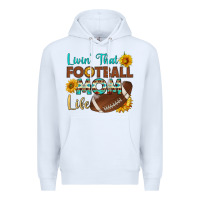 White livin' that football mom life Premium Hoodie - HRA Design Shop