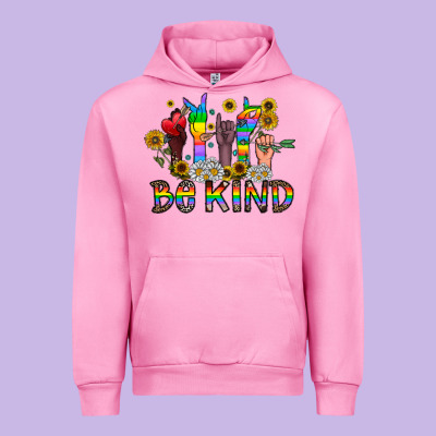 Be Kind Urban Hoodie Designed By Cowhidedigitalart