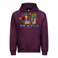 Mauve Wine be kind Urban Hoodie - CowhideDigitalArt