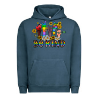 Pigment Midnight Navy be kind Urban Hoodie - CowhideDigitalArt