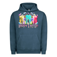 Pigment Midnight Navy happy easter tooth Urban Hoodie - RacoonDesign
