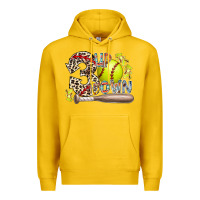 Lemon three up down softball Premium Hoodie - RacoonDesign