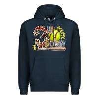 Navy three up down softball Premium Hoodie - RacoonDesign