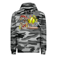Slate Camo three up down softball Premium Hoodie - RacoonDesign