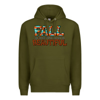 Army Green fall is proof that change is beautiful Premium Hoodie - CowhideDigitalArt