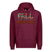 Burgundy fall is proof that change is beautiful Premium Hoodie - CowhideDigitalArt