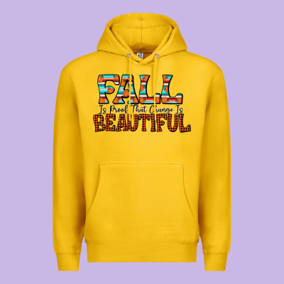 Fall Is Proof That Change Is Beautiful Premium Hoodie Designed By Cowhidedigitalart