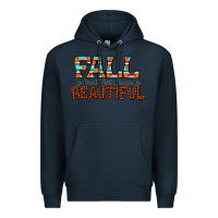 Navy fall is proof that change is beautiful Premium Hoodie - CowhideDigitalArt