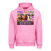 Fuchsia Pink happy mardi gras heifer Urban Hoodie - RacoonDesign