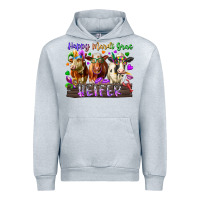 Heather Grey happy mardi gras heifer Urban Hoodie - RacoonDesign