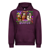 Mauve Wine happy mardi gras heifer Urban Hoodie - RacoonDesign