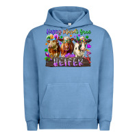 Pigment Pebble Blue happy mardi gras heifer Urban Hoodie - RacoonDesign