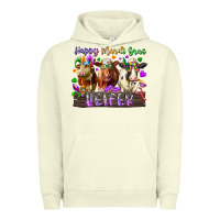 Pigment Pistachio happy mardi gras heifer Urban Hoodie - RacoonDesign