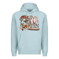 Blue Mist three up down Premium Hoodie - RacoonDesign