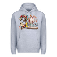 Heather Grey three up down Premium Hoodie - RacoonDesign