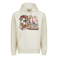 Oatmeal Heather three up down Premium Hoodie - RacoonDesign