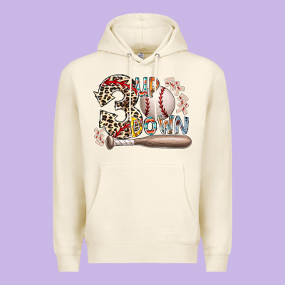 Three Up Down Premium Hoodie Designed By Racoondesign