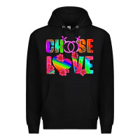 Black choose love (lesbian) Premium Hoodie - HRA Design Shop