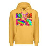 Mustard choose love (lesbian) Premium Hoodie - HRA Design Shop