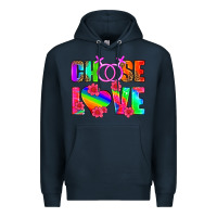 Navy choose love (lesbian) Premium Hoodie - HRA Design Shop