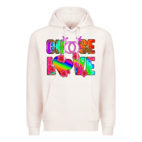 Pale Pink choose love (lesbian) Premium Hoodie - HRA Design Shop
