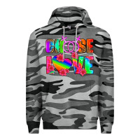 Slate Camo choose love (lesbian) Premium Hoodie - HRA Design Shop