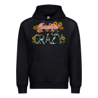 Black beautiful crazy Urban Hoodie - CowhideDigitalArt