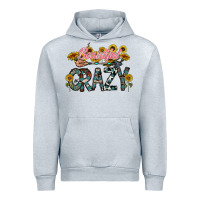 Heather Grey beautiful crazy Urban Hoodie - CowhideDigitalArt