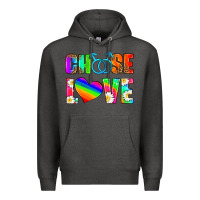 Charcoal Heather choose love (gay) Premium Hoodie - HRA Design Shop