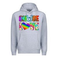 Heather Grey choose love (gay) Premium Hoodie - HRA Design Shop