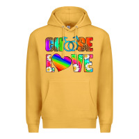 Mustard choose love (gay) Premium Hoodie - HRA Design Shop