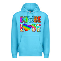 Ocean Blue choose love (gay) Premium Hoodie - HRA Design Shop
