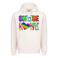 Pale Pink choose love (gay) Premium Hoodie - HRA Design Shop