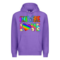 Purple choose love (gay) Premium Hoodie - HRA Design Shop