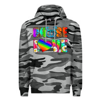 Slate Camo choose love (gay) Premium Hoodie - HRA Design Shop