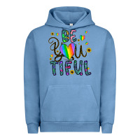 Pigment Pebble Blue be you tiful Urban Hoodie - CowhideDigitalArt