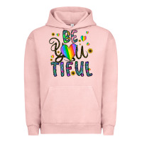 Pigment Salmon be you tiful Urban Hoodie - CowhideDigitalArt