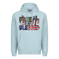Blue Mist free and blessed Premium Hoodie - CowhideDigitalArt