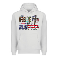 Dove Grey free and blessed Premium Hoodie - CowhideDigitalArt