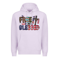 Lilac free and blessed Premium Hoodie - CowhideDigitalArt