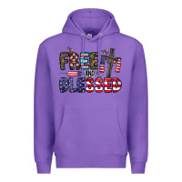 Purple free and blessed Premium Hoodie - CowhideDigitalArt
