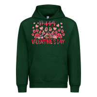 Forest Green happy valentines day dog pet Urban Hoodie - RacoonDesign
