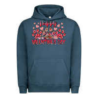 Pigment Midnight Navy happy valentines day dog pet Urban Hoodie - RacoonDesign