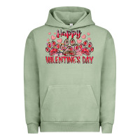 Pigment Oil Green happy valentines day dog pet Urban Hoodie - RacoonDesign