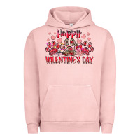 Pigment Salmon happy valentines day dog pet Urban Hoodie - RacoonDesign