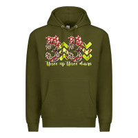 Army Green three up theree down softball Premium Hoodie - RacoonDesign