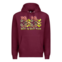 Burgundy three up theree down softball Premium Hoodie - RacoonDesign