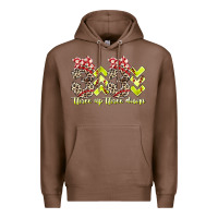 Chestnut three up theree down softball Premium Hoodie - RacoonDesign