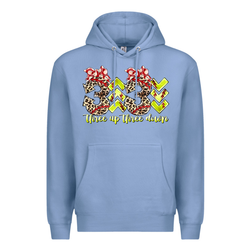 Three Up Theree Down Softball Premium Hoodie by RacoonDesign | Teevron