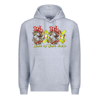 Heather Grey three up theree down softball Premium Hoodie - RacoonDesign